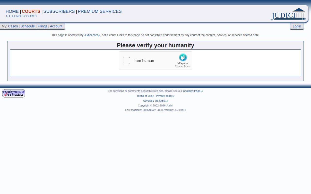 Judici McDonough County public court case search screen